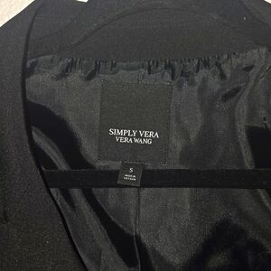 Simply Vera Vera Wang black peplum blazer sheer bottom size small